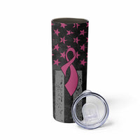 Personalized Pink Ribbon and American Flag Darts Skinny Tumbler - Wonder Print Shop