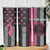 Personalized Pink Ribbon and American Flag Darts Skinny Tumbler - Wonder Print Shop