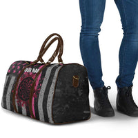 Personalized Pink Ribbon and American Flag Darts Travel Bag - Wonder Print Shop