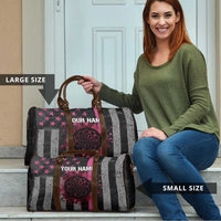 Personalized Pink Ribbon and American Flag Darts Travel Bag - Wonder Print Shop