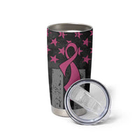 Personalized Pink Ribbon and American Flag Darts Tumbler Cup - Wonder Print Shop