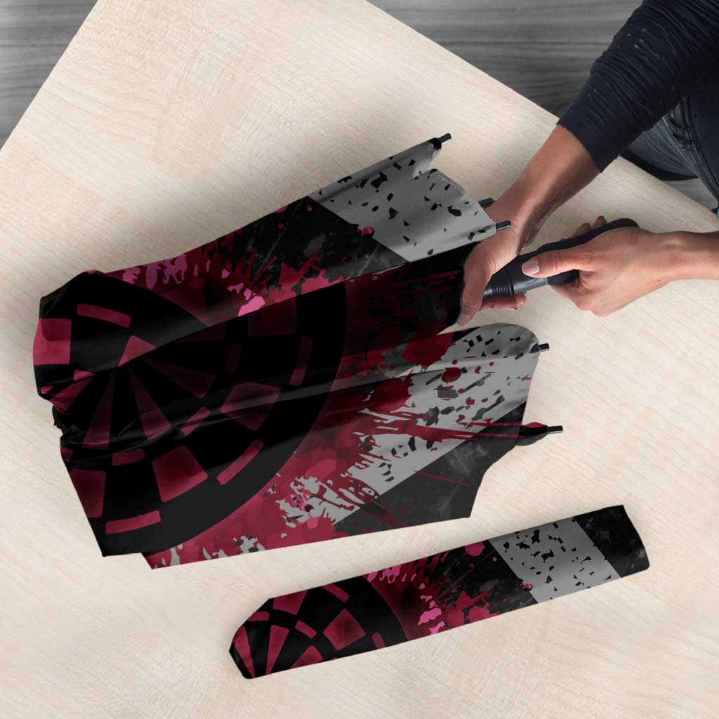 Personalized Pink Ribbon and American Flag Darts Umbrella - Wonder Print Shop