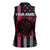 Personalized Pink Ribbon and American Flag Darts Women Sleeveless Polo Shirt - Wonder Print Shop