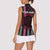 Personalized Pink Ribbon and American Flag Darts Women Sleeveless Polo Shirt - Wonder Print Shop
