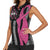Personalized Pink Ribbon and American Flag Darts Women Sleeveless Polo Shirt - Wonder Print Shop