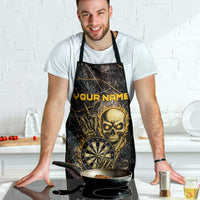 Personalized Skull and Darts Graphic Apron with Neon Design - Wonder Print Shop