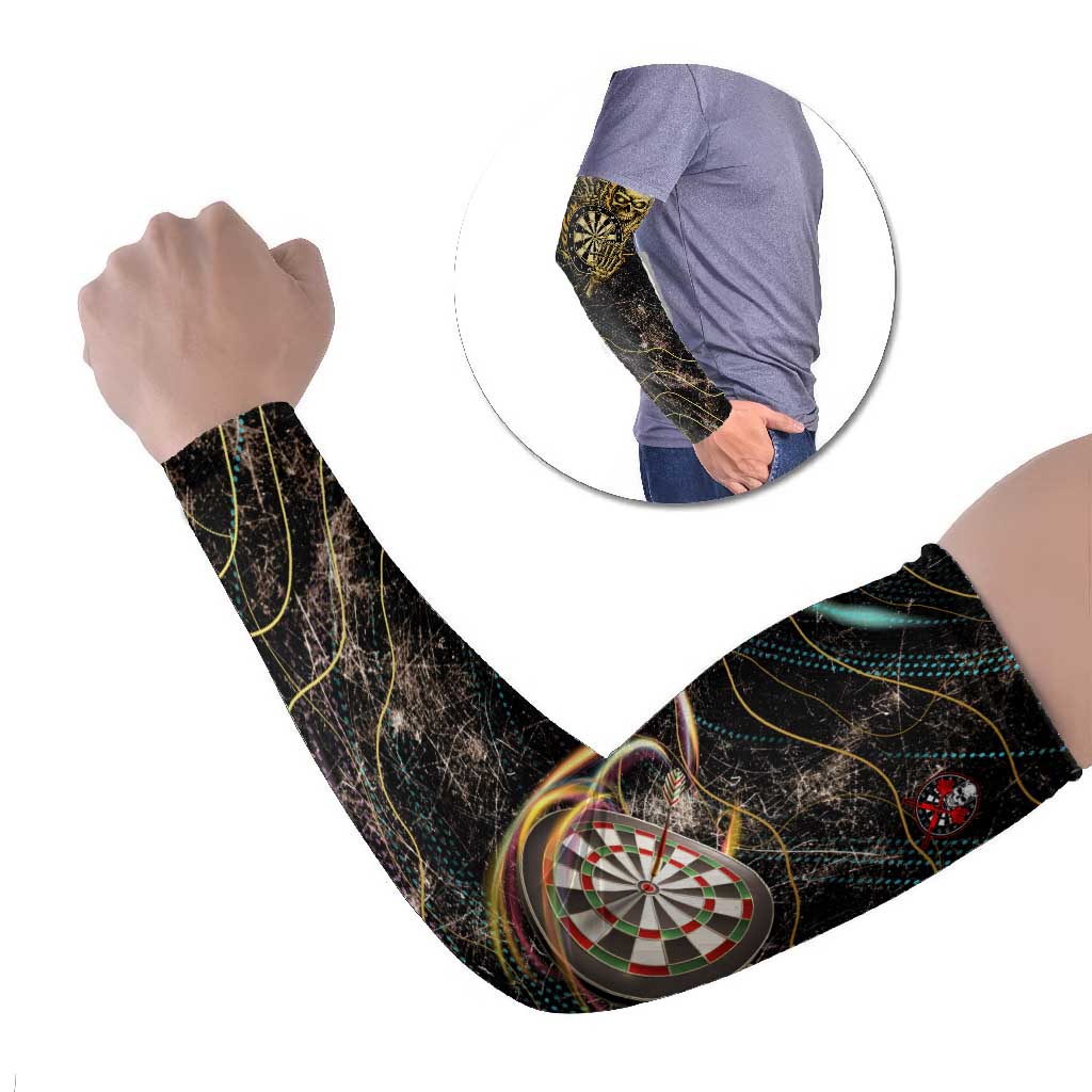 Personalized Skull and Darts Graphic Arm Sleeves with Neon Design - Wonder Print Shop