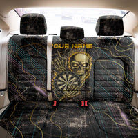 Personalized Skull and Darts Graphic Back Car Seat Cover with Neon Design - Wonder Print Shop