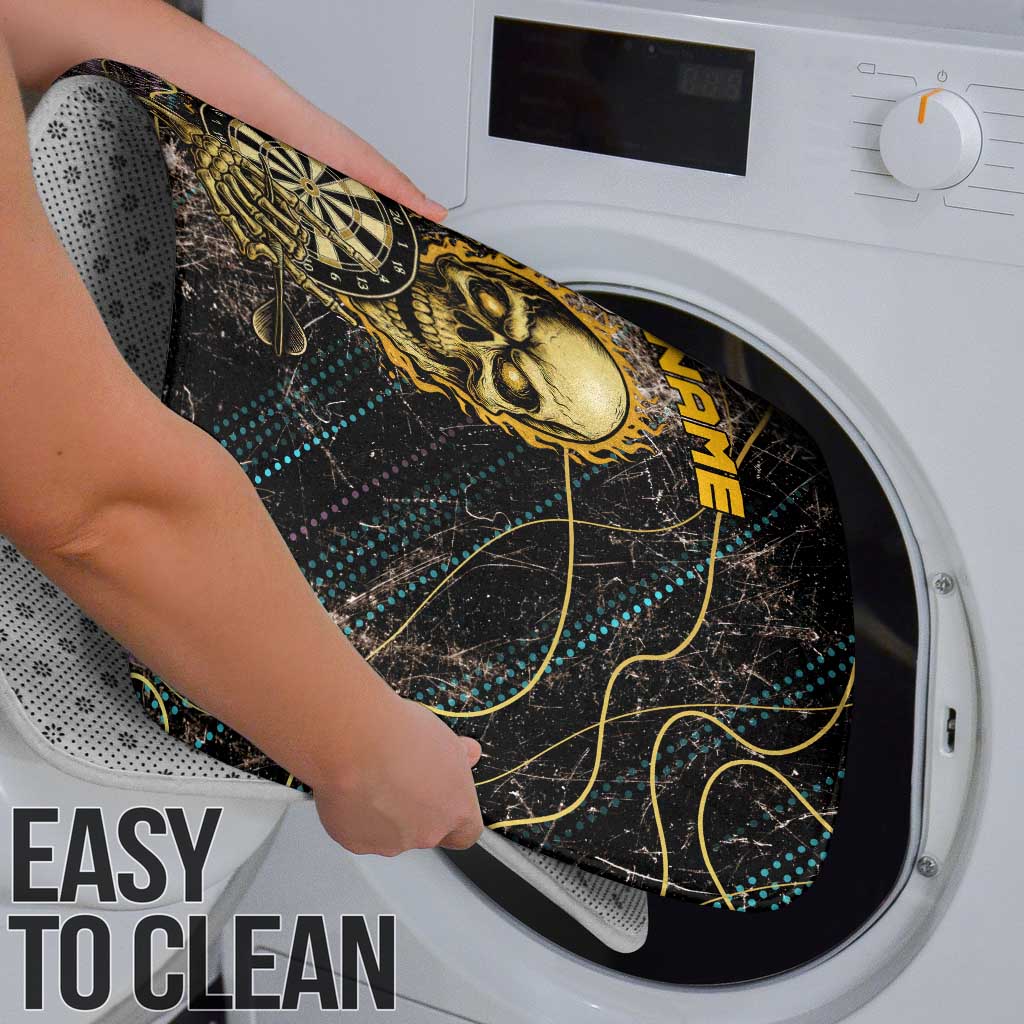 Personalized Skull and Darts Graphic Bathroom Set with Neon Design - Wonder Print Shop