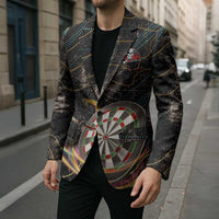 Personalized Skull and Darts Graphic Blazer with Neon Design - Wonder Print Shop