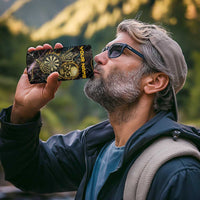 Personalized Skull and Darts Graphic 4 in 1 Can Cooler Tumbler with Neon Design - Wonder Print Shop