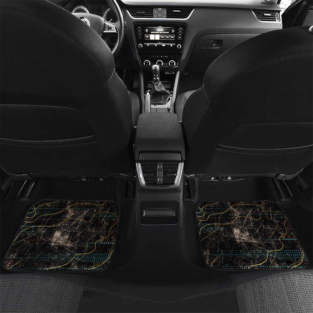 Personalized Skull and Darts Graphic Car Mats with Neon Design - Wonder Print Shop