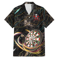 Personalized Skull and Darts Graphic Family Matching Mermaid Dress and Hawaiian Shirt with Neon Design - Wonder Print Shop