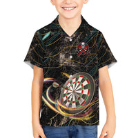 Personalized Skull and Darts Graphic Hawaiian Shirt with Neon Design - Wonder Print Shop