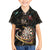 Personalized Skull and Darts Graphic Kid Hawaiian Shirt with Neon Design - Wonder Print Shop