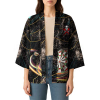 Personalized Skull and Darts Graphic Kimono with Neon Design - Wonder Print Shop