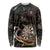 Personalized Skull and Darts Graphic Long Sleeve Shirt with Neon Design - Wonder Print Shop