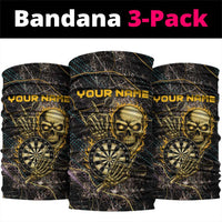 Skull and Darts Graphic Neck Gaiter with Neon Design TS04