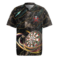 Personalized Skull and Darts Graphic Rugby Jersey with Neon Design - Wonder Print Shop