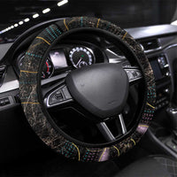 Skull and Darts Graphic Steering Wheel Cover with Neon Design - Wonder Print Shop
