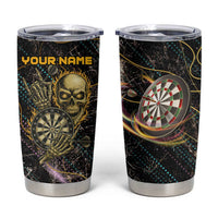 Personalized Skull and Darts Graphic Tumbler Cup with Neon Design - Wonder Print Shop
