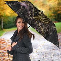 Personalized Skull and Darts Graphic Umbrella with Neon Design - Wonder Print Shop