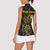 Personalized Skull and Darts Graphic Women Sleeveless Polo Shirt with Neon Design - Wonder Print Shop