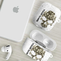 Personalized Camouflage Skull and American Flag Darts AirPods Case - Wonder Print Shop