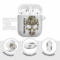 Personalized Camouflage Skull and American Flag Darts AirPods Case - Wonder Print Shop