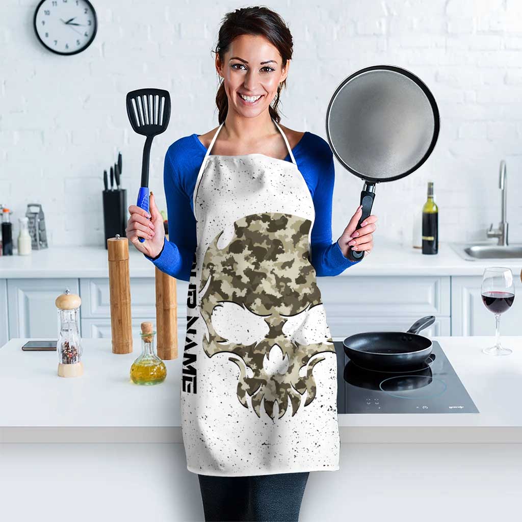 Personalized Camouflage Skull and American Flag Darts Apron - Wonder Print Shop