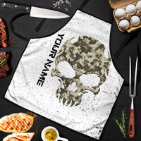 Personalized Camouflage Skull and American Flag Darts Apron - Wonder Print Shop