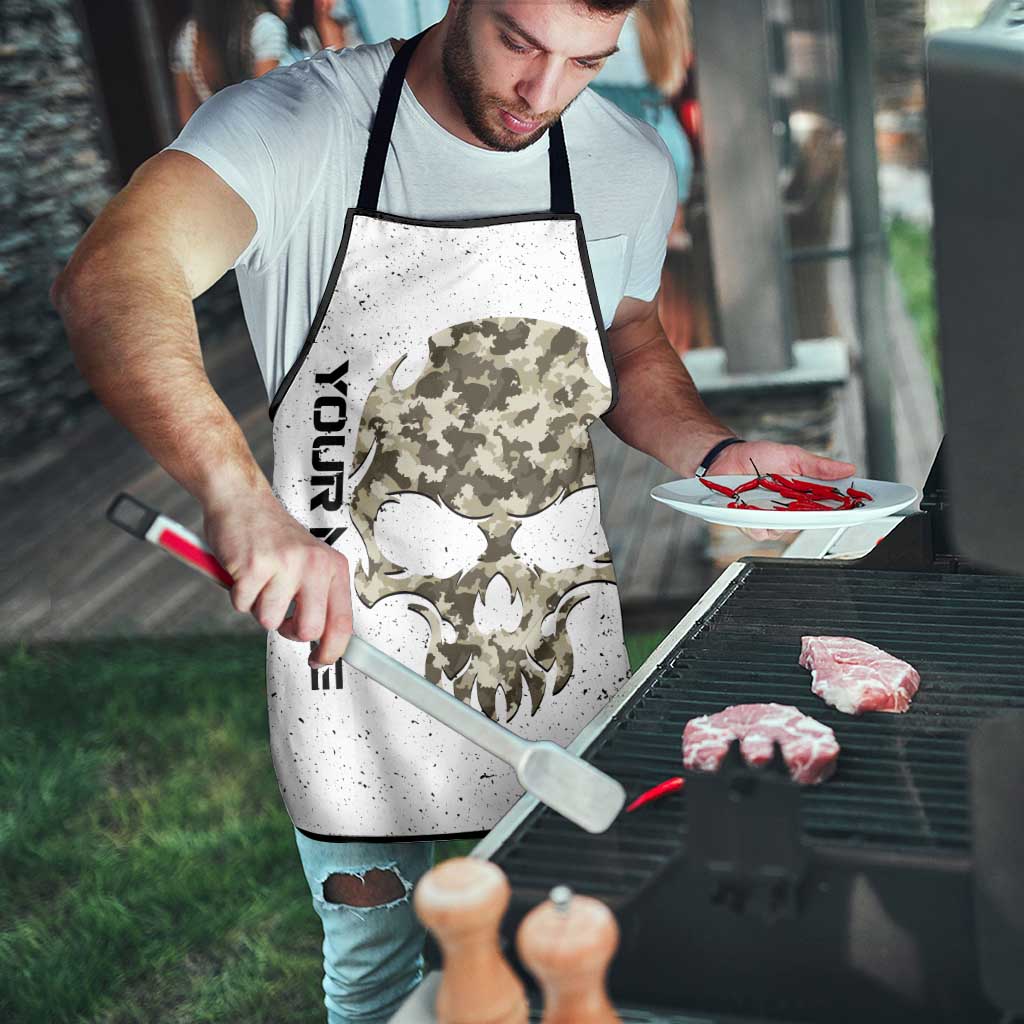 Personalized Camouflage Skull and American Flag Darts Apron - Wonder Print Shop