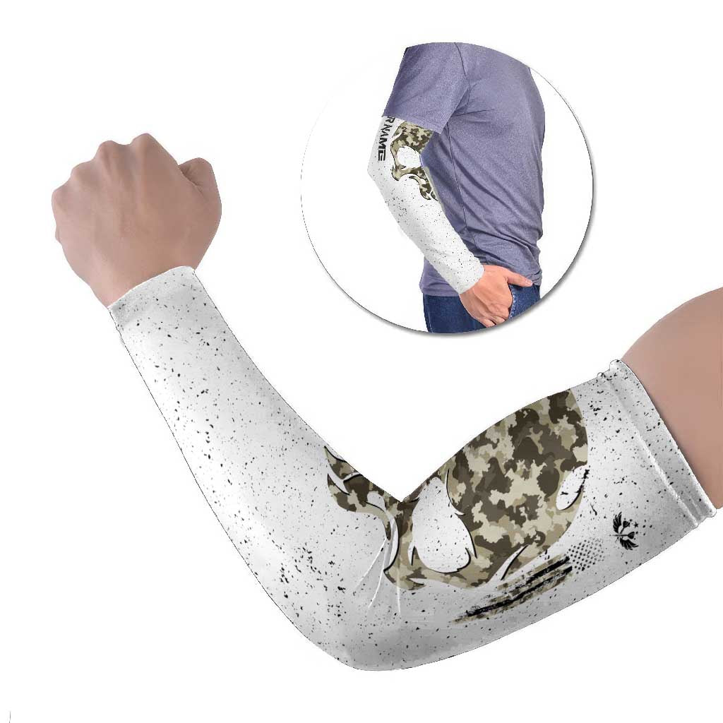 Personalized Camouflage Skull and American Flag Darts Arm Sleeves - Wonder Print Shop