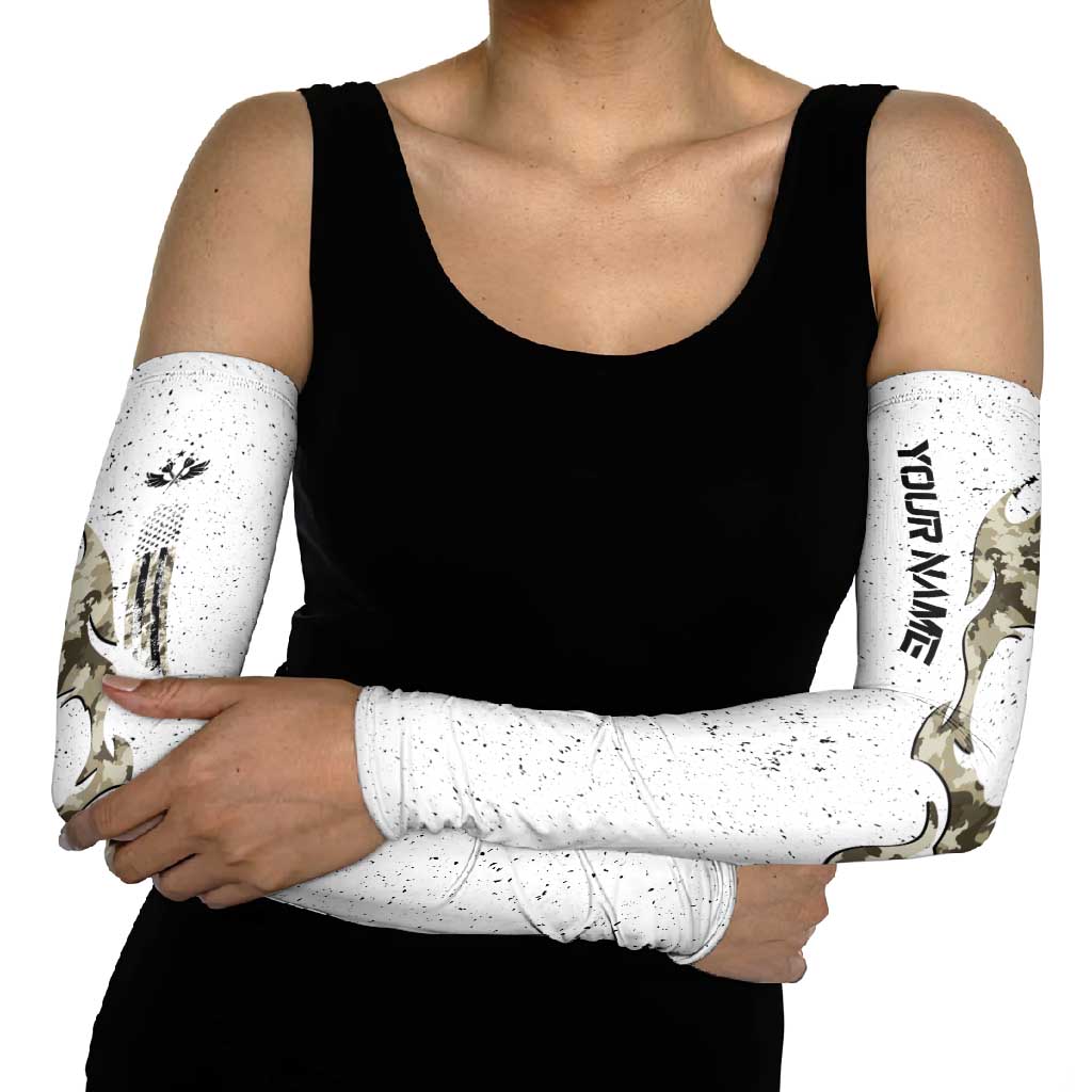 Personalized Camouflage Skull and American Flag Darts Arm Sleeves - Wonder Print Shop
