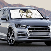 Personalized Camouflage Skull and American Flag Darts Auto Sun Shade - Wonder Print Shop