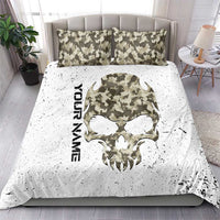 Personalized Camouflage Skull and American Flag Darts Bedding Set - Wonder Print Shop