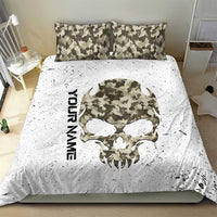 Personalized Camouflage Skull and American Flag Darts Bedding Set - Wonder Print Shop