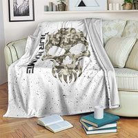 Personalized Camouflage Skull and American Flag Darts Blanket - Wonder Print Shop