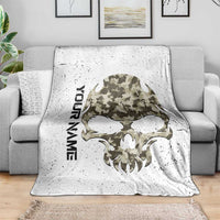 Personalized Camouflage Skull and American Flag Darts Blanket - Wonder Print Shop