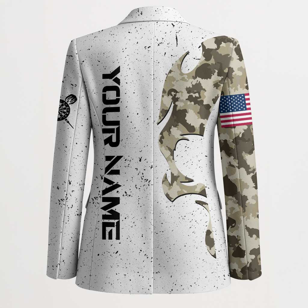 Personalized Camouflage Skull and American Flag Darts Blazer - Wonder Print Shop