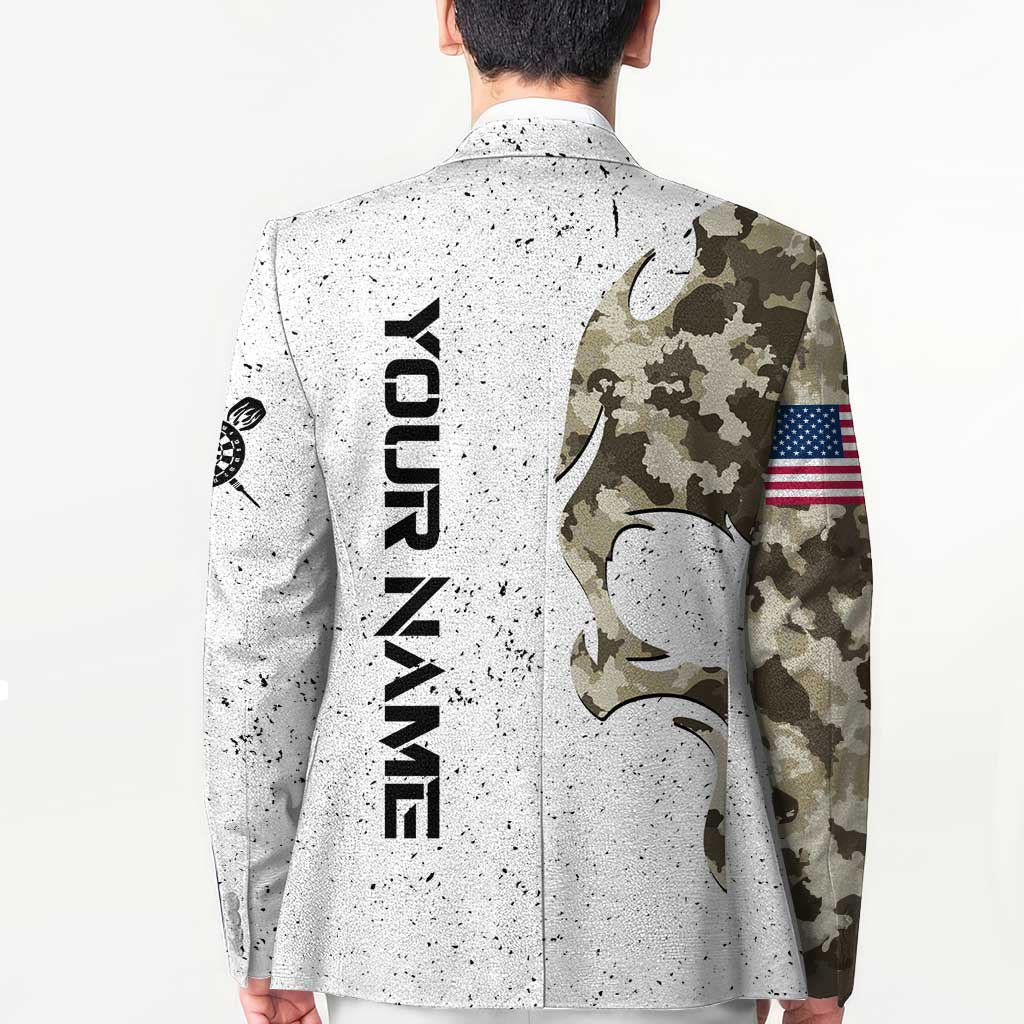 Personalized Camouflage Skull and American Flag Darts Blazer - Wonder Print Shop