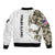 Personalized Camouflage Skull and American Flag Darts Bomber Jacket - Wonder Print Shop