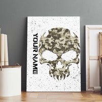 Personalized Camouflage Skull and American Flag Darts Canvas Wall Art - Wonder Print Shop