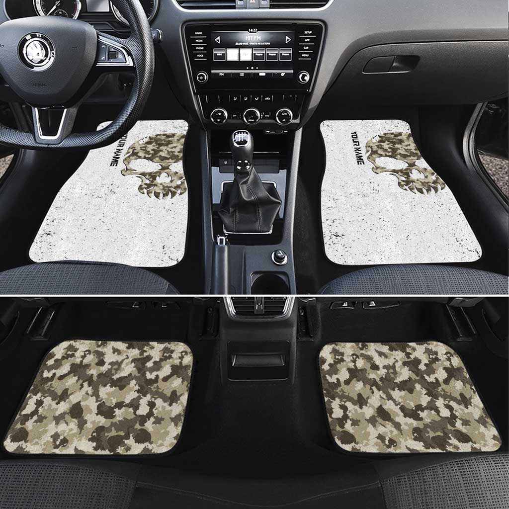 Personalized Camouflage Skull and American Flag Darts Car Mats - Wonder Print Shop