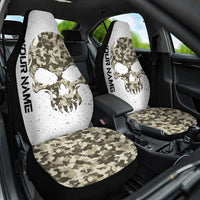 Personalized Camouflage Skull and American Flag Darts Car Seat Cover - Wonder Print Shop