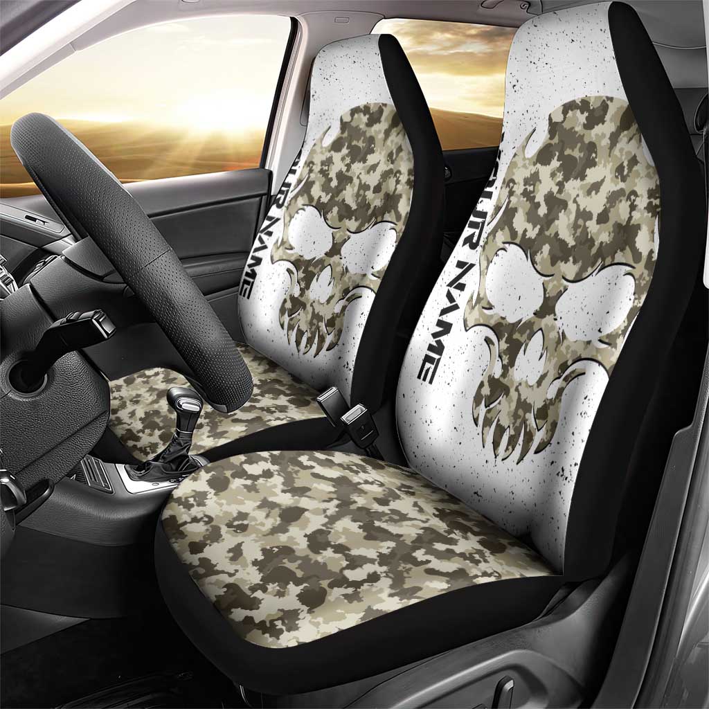 Personalized Camouflage Skull and American Flag Darts Car Seat Cover - Wonder Print Shop