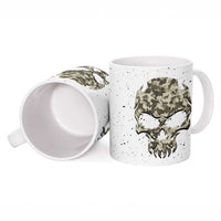 Personalized Camouflage Skull and American Flag Darts Ceramic Mug - Wonder Print Shop