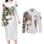 Personalized Camouflage Skull and American Flag Darts Couples Matching Long Sleeve Bodycon Dress and Long Sleeve Button Shirt - Wonder Print Shop