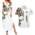 Personalized Camouflage Skull and American Flag Darts Couples Matching Summer Maxi Dress and Hawaiian Shirt - Wonder Print Shop