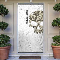 Personalized Camouflage Skull and American Flag Darts Door Cover - Wonder Print Shop